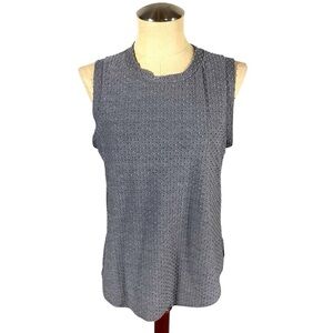 Coin 1804 Gray Sleeveless Textured Top Size Large